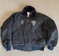 Vintage WWF Attitude - Stone Cold Steve Austin Black Flight Bomber Jacket UK XL