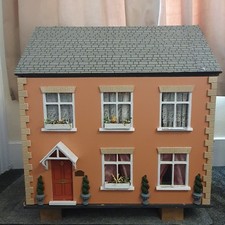 Doll House | 4 Rooms, Loft & Stairs | Peach | x4 Lifting Blocks | 64 x 63 x 39cm