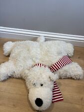 Large Jellycat Polar Bear With Red And White Scarf