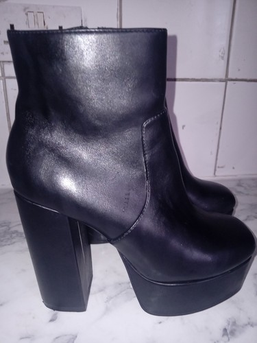 Faith black leather chunky - black,