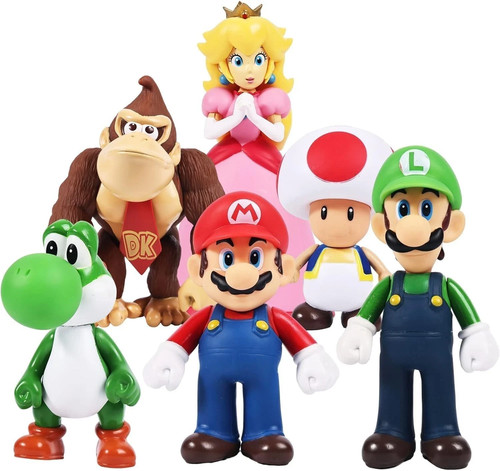 6pcs large mario - mario, toy