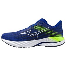 Mizuno Wave Inspire 21 Men's Running Shoes, Reflex Blue C/White/Green Gecko - 8