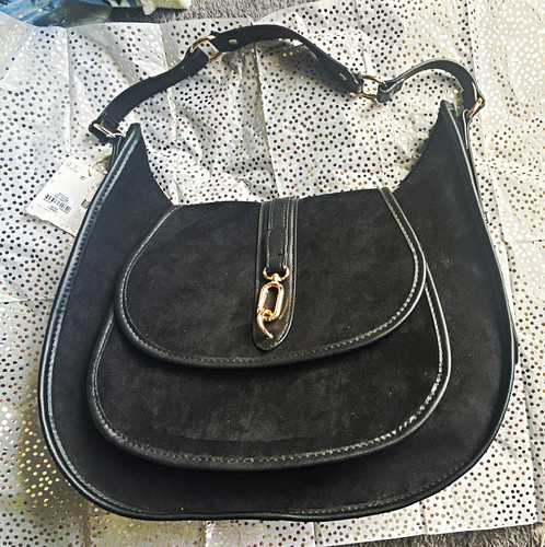 Primark black faux suede - primark,