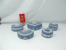 Wedgwood Blue Jasperware Lidded Trinket Pot Collection             JL5