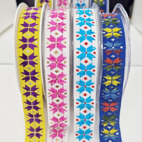 Woven braid jacquard star - braid,