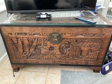 A Large Antique Edwardian Elkington & Co Wooden Fitted Cutlery Box Empty 65 X 36