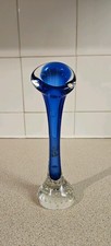Cobalt Blue Glass Bud Vase