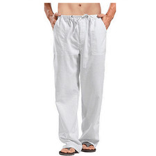 Mens Cotton Linen Summer Beach