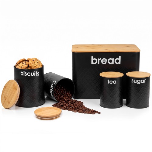 5pc black bread - black, bin
