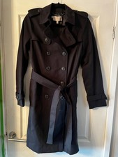 BNWOT HOBBS WOMENS Saskia Shower Resistant Trench Coat IN BLACK RRP £199