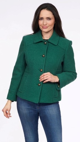 Emerald green 100 boiled wool - 100%,