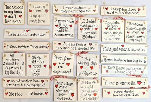Wooden plaques novelty comedy - plaques,