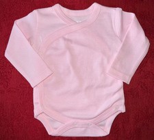 Baby Vest Bodysuit Pink Long Sleeve - Designer Baby Clothing