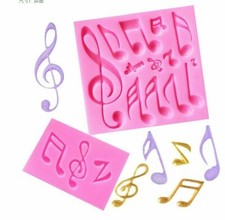 New 3D Music Note Silicone Mould Baking Chocolate Ice Cube Candy Wax Melts BPA
