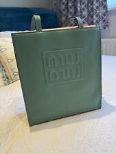 Miu Miu Madras Leather Tote