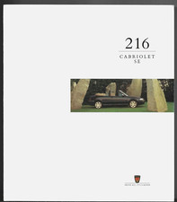 Rover 216 Cabriolet SE 1995 UK Market Foldout Sales Brochure 200 Convertible