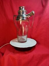 James Dixon cocktail shaker cockerel Glass and silver plate excellent condition 