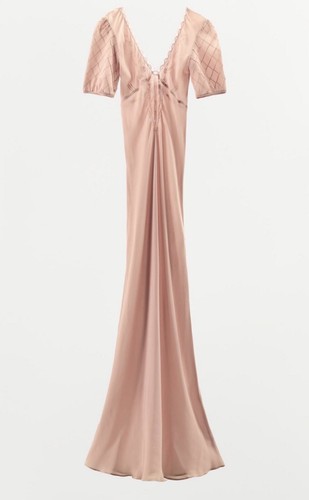 Zara embroidered pink dress - zara,