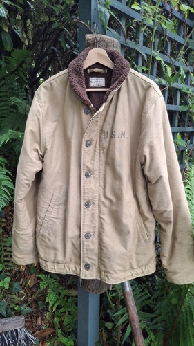 Navy deck jacket - size, 42