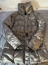 Gold philosophy blues original long puffer coat with belt Small 8-10 U.K.