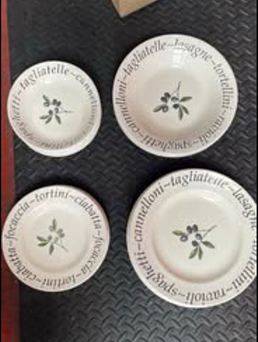 Ceramic round plate set - round,