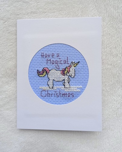 Handmade cross stitch card - handmade,
