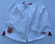 Vintage England Football Shorts Umbro White Mens Medium M