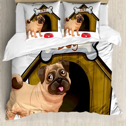 Pug duvet cover - pug,