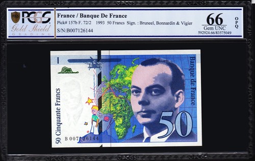 France francs 1993 pcgs - france,