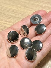 8 X Silver Shank  buttons 18mm