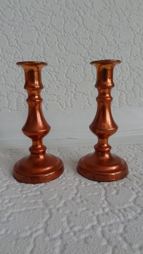 Copper tone candlesticks - 2x,