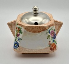 Lancasters Ltd Floral Sugar Pot, Jam Pot, Preserve Pot With Metal Lid