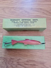 Vintage Percy Wadham Artificial Bait Fishing Lure Golden Sprat In Original Box