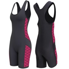 Ladies Boyleg Swimsuit Swimming Costume Long Leg Pool Beach Home Womens Swimsuit