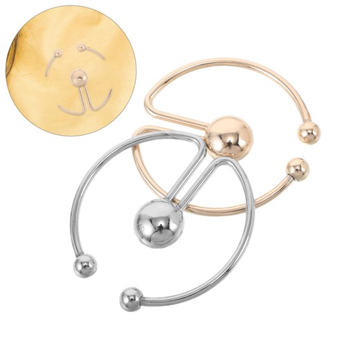 2pcs metal round - dress, clip