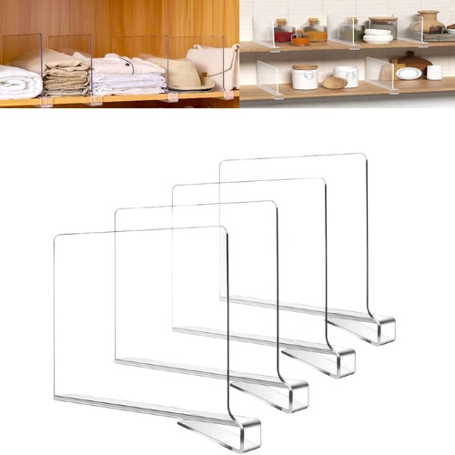 Acrylic shelf dividers pack - acrylic, 4