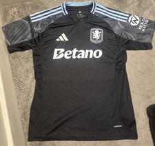 Black Aston Villa Shirt L