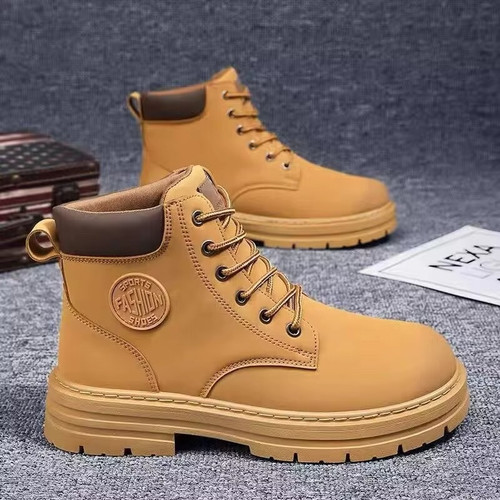 Men leather ankle boots high - ankle,