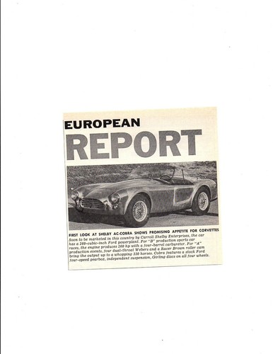 1962 cobra 260 - ac-cobra, 260/260