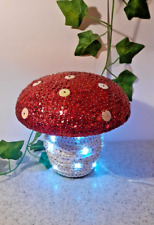 Quirky Handmade red and white toadstool light /Table/ house/ Seasonal event