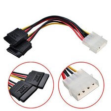 4 pin IDE Molex Male to 2 x 15