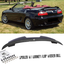 FIT FOR MG MGF GLOSS BLACK SPOILER WING + WICKER BILL GURNEY FLAP 1995-2002