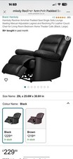 Recliner Armchair Padded Seat