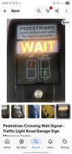Pedestrian Crossing Wait Signal - Traffic Light Road Garage Sign Mancave Lamp