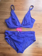 Curvy kate blue ribbed - blue, bikini