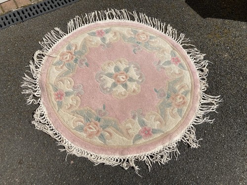Round wool art deco - round, rug