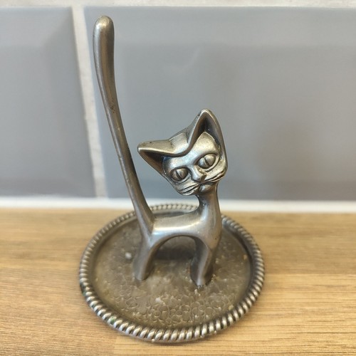 Vintage seba silver plated cat - silver,