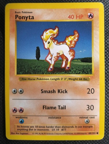 Ponyta shadowless base set - base,