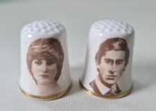 Boxed HRH Charles & Diana 29th July 1981 Masons Ironstone thimbles Royal Wedding