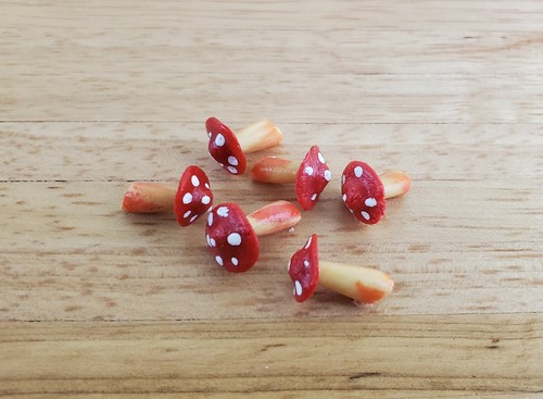Dollhouse miniature mushrooms - dollhouse,